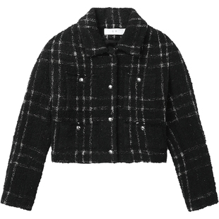 IT IRO女装格纹翻领粗花呢夹克新款时髦质感复古合身外套CAMRONXM