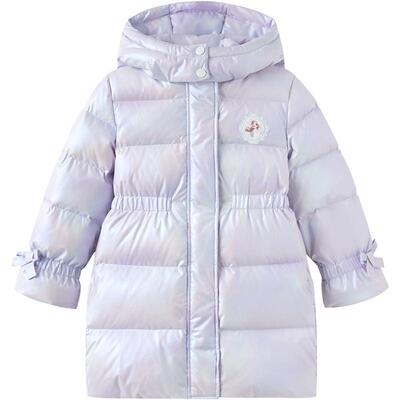 巴拉巴拉女童羽绒服中长收腰外套