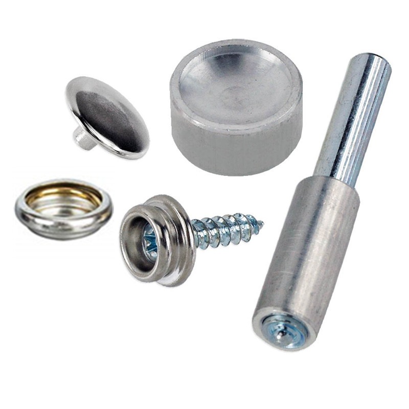 130个铜螺丝大白扣扣船舶四合安装螺丝+按扣室内装饰罩工具船扣