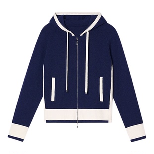 PSALTER诗篇学院风山羊绒混纺连帽毛衫短外套2025冬季款