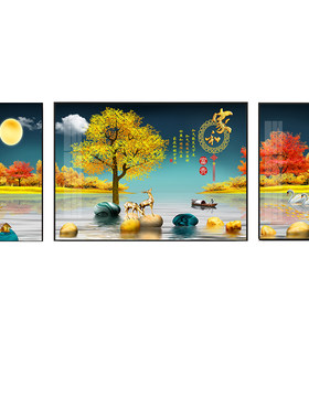 客厅装饰画简约背景墙沙发