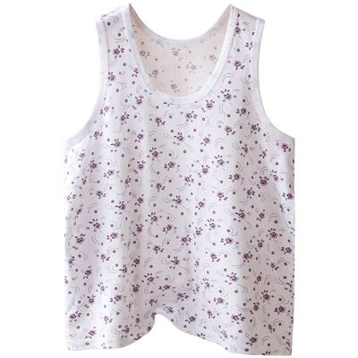 带胸垫中老年背心纯棉防凸点内衣