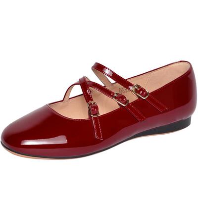 REEMOOR睿慕交叉带芭蕾舞单鞋女