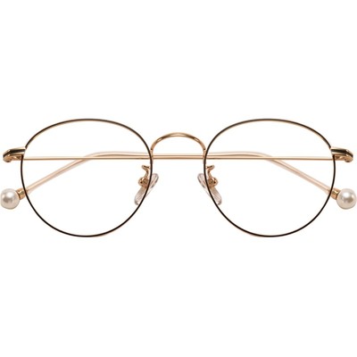 防蓝光辐射眼镜女韩版潮圆框纯钛配近视眼镜框架超轻圆脸佐野一郎