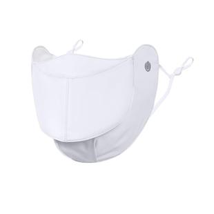 台湾UV100跑步防晒口罩加大码开口喝水全脸防紫外线遮阳面罩25504