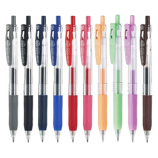 【自营】日本ZEBRA斑马中性笔JJ15黑色考试专用SARASA按动式速干彩色水笔手账笔大容量0.5mm学生刷题签字笔具