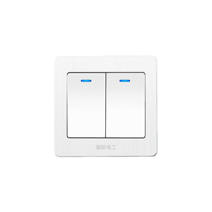 国际电工86型家用墙壁开关暗装双联两开多控二开多控中途开关面板