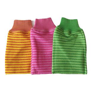 清清美搓澡巾家用男女澡堂条纹竹纤维洗澡巾收口加大搓灰下泥1116