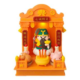 迷你国潮小神仙神龛摆件办公室桌面玩偶小佛龛财神爷如来神关二爷
