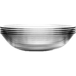 2只进口DURALEX钢化玻璃盘子菜盘家用时尚深盘耐热碟子西餐水果盘