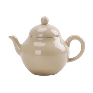 观岚草木灰茶壶手工功夫茶具单壶陶瓷小茶壶家用复古泡茶壶小梨壶