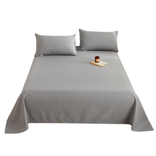 老粗布床单单件加厚亚麻宿舍单人学生非纯棉100全棉麻被单三件套