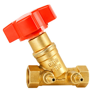 全铜静态平衡阀双内丝加厚中央空调数字锁定流量调节水管阀门配件