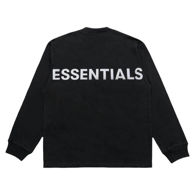 FOG FEAR OF GOD复线ESSENTIALS反光字母圆领长袖T恤潮牌打底衫男