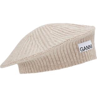 GANNI女士 经典款美拉德风罗纹贝雷帽 A4430196