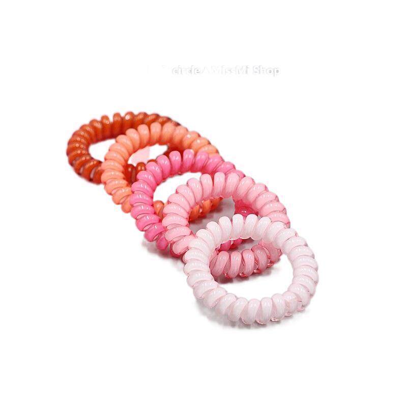 Hair circle~透透的超级赞的颜色中号电话线发圈弹力发绳扎头发皮