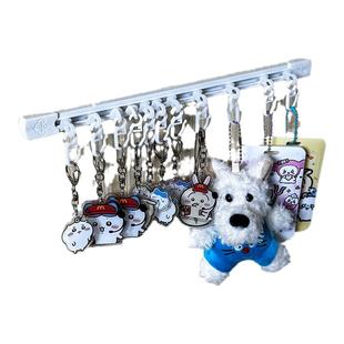 钥匙扣展示架滑轨壁挂上墙吧唧钥匙扣亚克力牌谷子挂件收纳神器