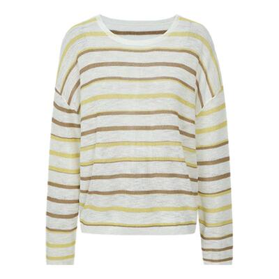 GCRUES撞色条纹长袖罩衫上衣女