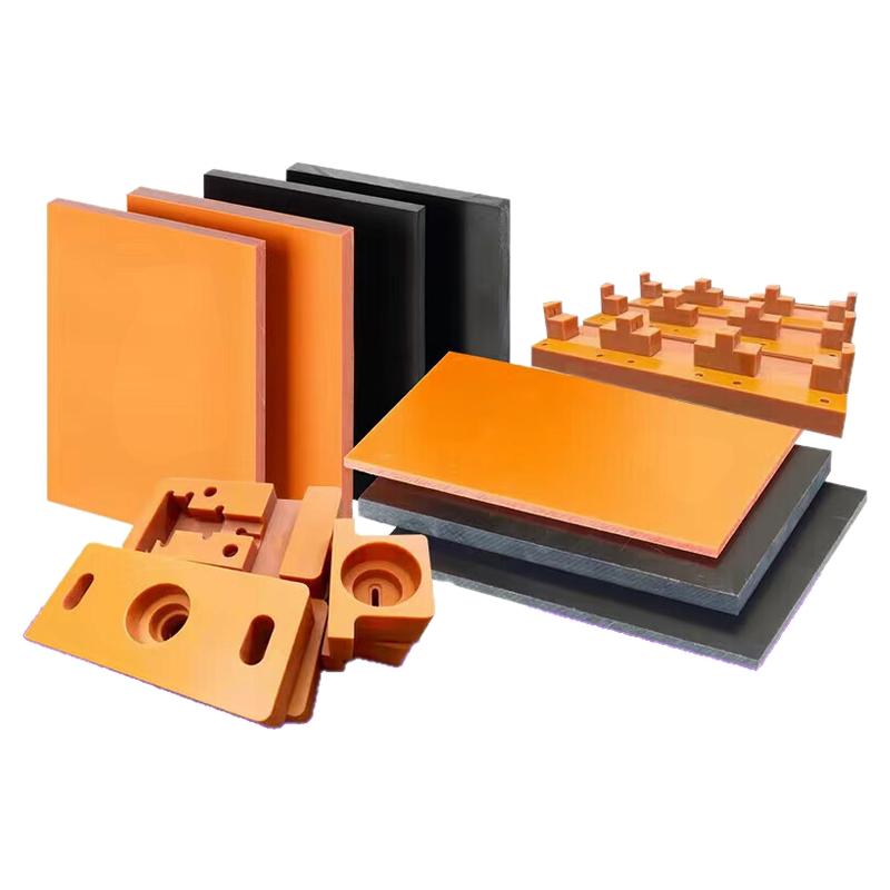 定制加工橘红色塑料板耐高温板耐磨硬板绝缘板防静电电工板电木板