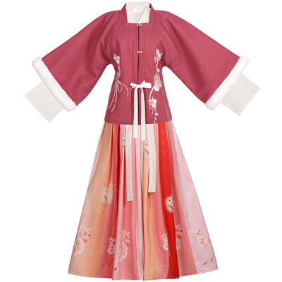 重工刺绣国风对襟坦领半臂流仙裙