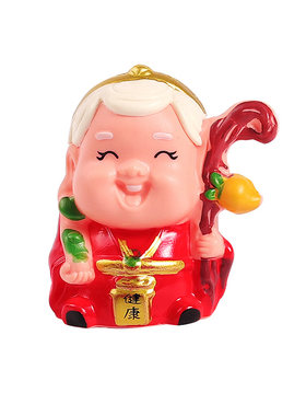 塑料老太爷爷奶奶蛋糕装饰寿星公