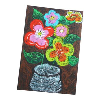 16k彩砂纸儿童画纸涂鸦蜡笔绘画