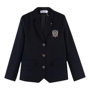 墨秋JK制服原创设计棠蕙女子修身外套女春秋日系校供短款西装上衣