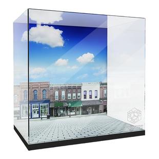 乐高10255城市中心集会广场亚克力展示盒展示柜盒子灯饰灯光灯组