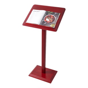 赛兄纳弟实木菜谱架海报展示架立式落地木质水牌木头广告展示牌