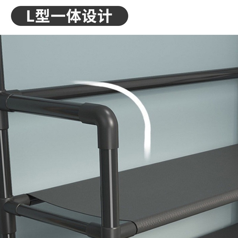 11鞋架子一体简易家用门口挂衣架用收纳鞋帽鞋柜衣帽架出租屋架室