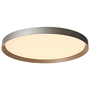 AOPLE意式极简卧室吸顶灯高级感圆形主卧书房高亮LED全光谱护眼灯