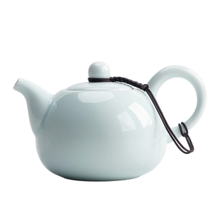 叁旬 影青西施茶壶家用简约陶瓷过滤单壶功夫茶具配件冲泡小茶壶