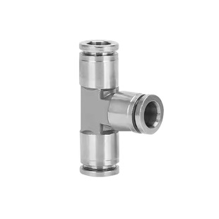 304不锈钢T型三通快插接头气管PV直角弯通Y型直通PY4耐高压耐腐蚀