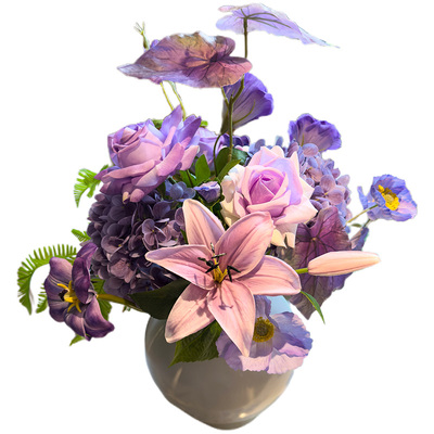 wo+手感保湿玫瑰花束桌面摆放花