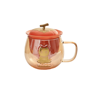 大英博物馆柿柿如意办公室泡茶杯玻璃杯水杯子妇女节礼物生日礼物