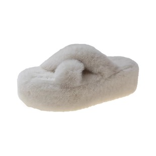 毛毛拖鞋女外穿2025秋季新款夏季厚底增高7cm小个子秋冬棉拖鞋子