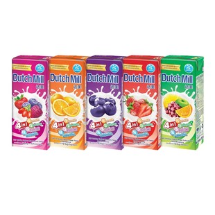 泰国Dutchmill达美酸奶180ml*5盒浆果草莓蓝莓味酸牛奶维生素饮料