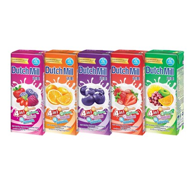 泰国达美酸奶180ml草莓蓝莓味