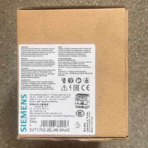 议价议价西门子3VT1703-2EJ46-0AA0塑壳断路器低压开关
