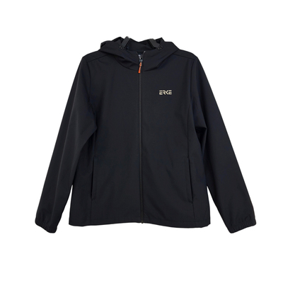 鸿星尔克女连帽防风防雨运动风衣