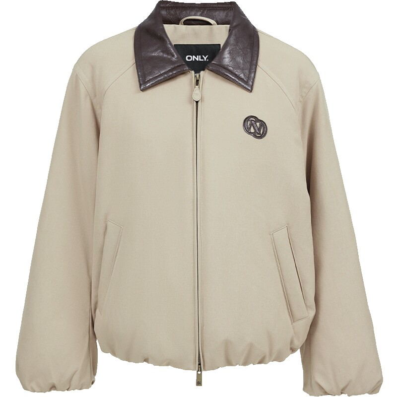 ONLY90白鸭绒撞色翻领羽绒服