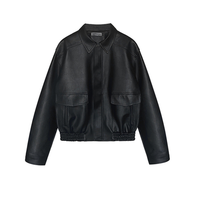 法式复古“张力”皮衣夹克