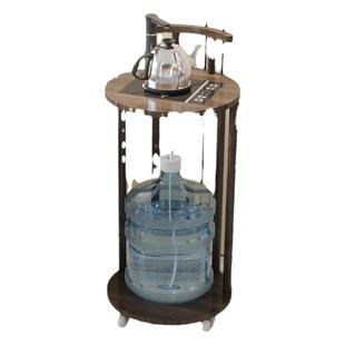 实木茶柜可移动带轮茶车客厅茶水柜电磁炉小茶台茶盘茶道配件中式