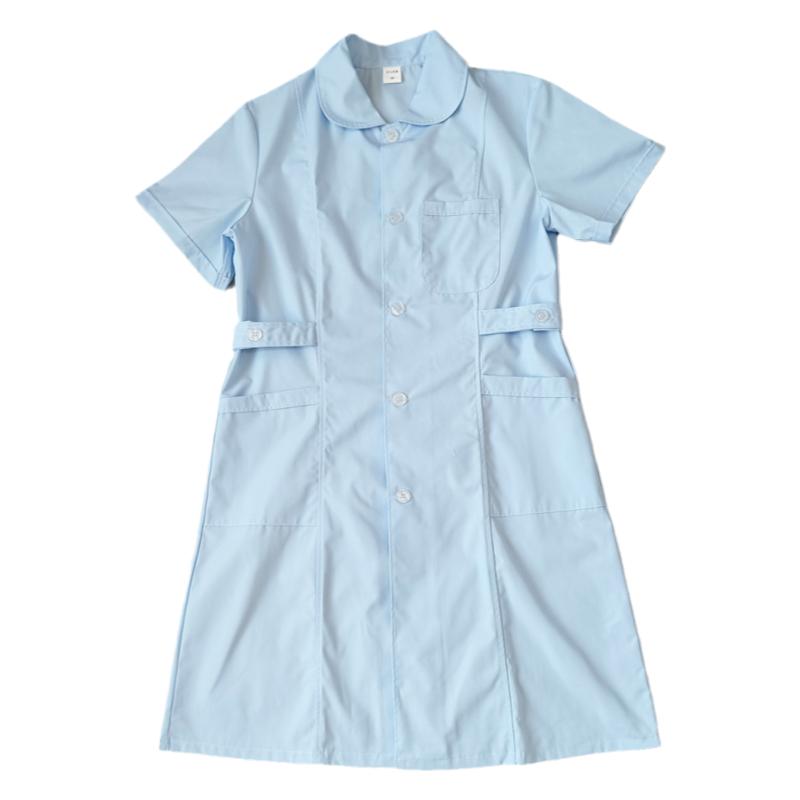 浅蓝色护士服长短袖立领娃娃领套医护制服