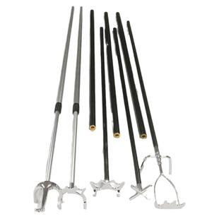 新款伸缩斯诺克台球架杆器金色银色英式低叉象鼻猪扒十字架高架杆