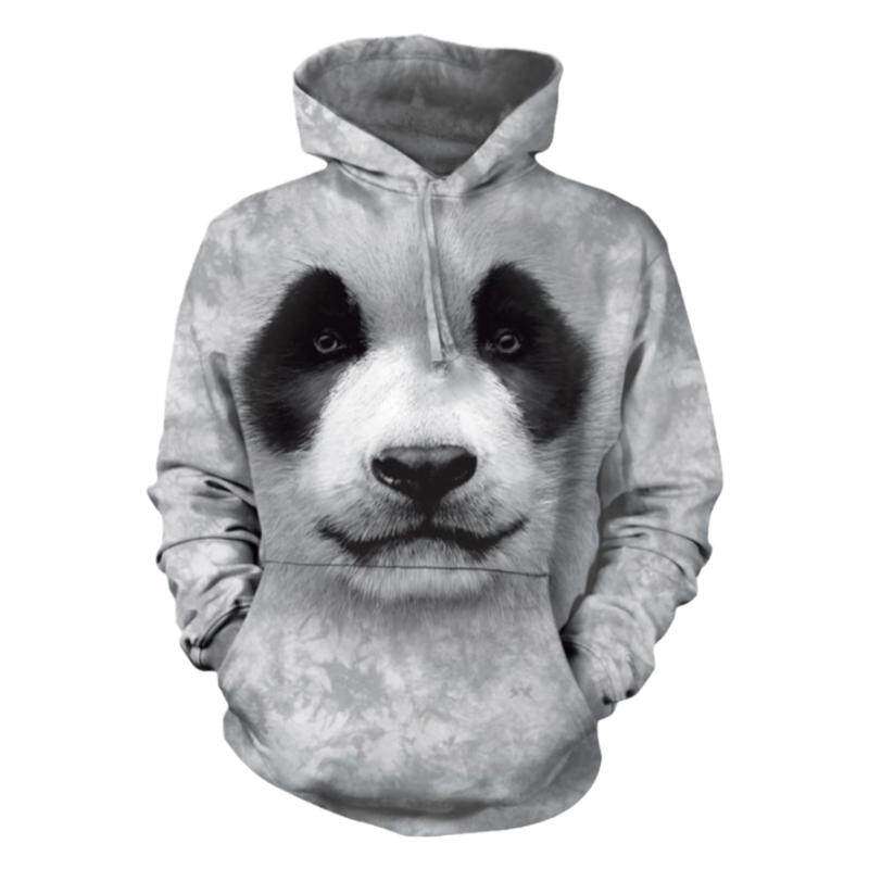 男女卫衣套头熊猫图案3D印花