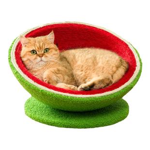 剑麻猫抓板西瓜猫窝剑麻绳猫咪耐磨耐抓不掉屑一体四季通用猫爪板
