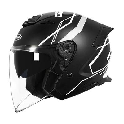 野马摩托车头盔冬季四分之三半盔