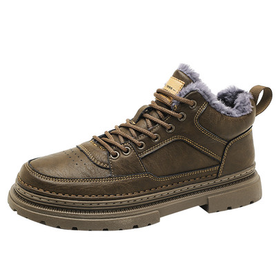 中帮马丁靴冬季北方大棉保暖棉靴