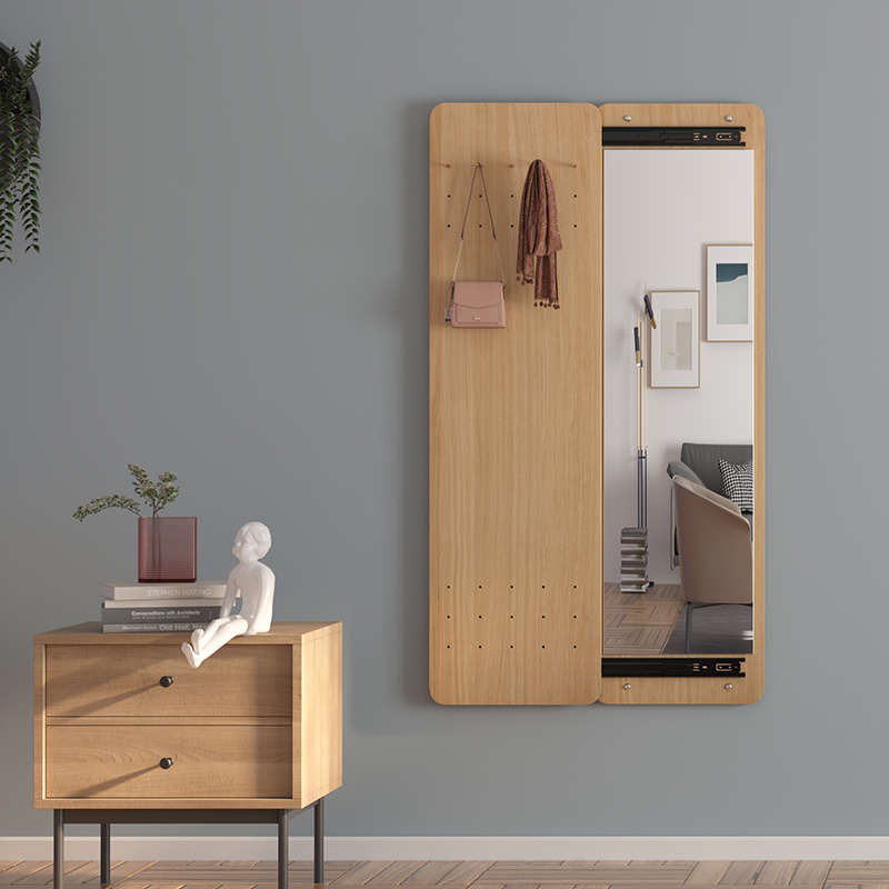 隐形穿衣镜试衣镜客厅家用入户隐藏式推拉镜子壁挂式可关闭全身镜